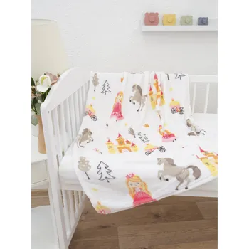 Dětská deka Dětská deka do postýlky mikroplyš Exclusive 80 × 100 cm – Kouzelné království