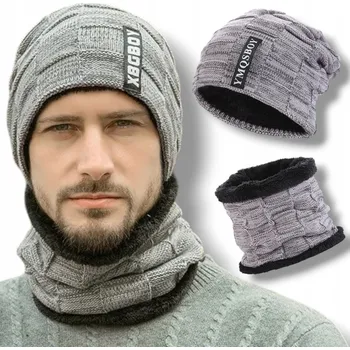 Čepice HSWBOY sada: čepice a nákrčník (rolák), univerzální velikost, šedá