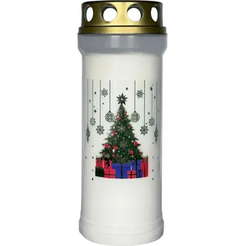 Svíčka Madona Hřbitovní vklad víčko 240g stromek ~3 dny bílá litá 240 gram