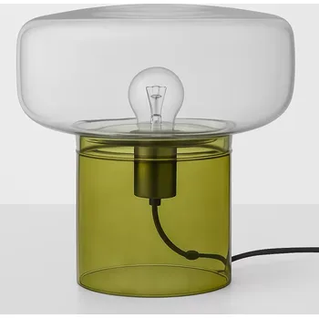 Lampička Stolní lampa Crave, skleněná, 30 cm, zelená - Hübsch