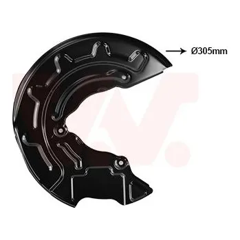 Brzdový kotouč Ochranný plech proti rozstřikování, brzdový kotouč VAN WEZEL 0359372