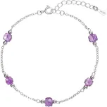 Stříbrný náramek s ametysty 13111.3