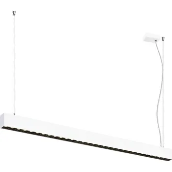 BIG WHITE (SLV) GLENOS PRO závěsné svítidlo, 1,2 m, DALI, UGR16, délka závěsu 210 cm, 3000K, 75°, bílé / černé 1010509