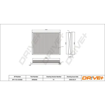 Vzduchový filtr Vzduchový filtr DRIVE+ DP1110.10.0550