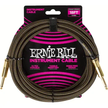Příslušenství ke zvukové technice Ernie Ball Braided Instrument Cable Straight/Straight 5,5 m Rovný - Rovný Nástrojový kabel