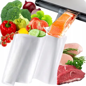 Moletované sáčky v roli 20 cm x 6 m pro vakuové balení potravin.