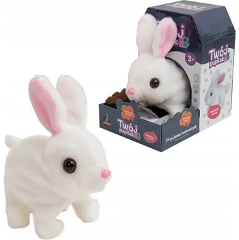 Askato Interaktivní skákající králíček na baterie Bílá