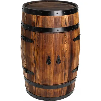 Stojan na víno Stojan na víno Bonanza Wood hnědý dřevěný rustikální pro 40-50 lahví