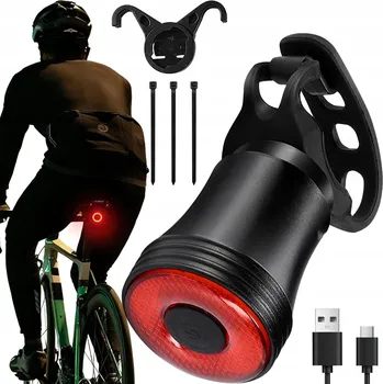 Cyklosvítilna VÝKONNÁ ZADNÍ SVĚTLO NA KOLO S BLINKRY LED USB