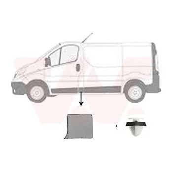 Lišta karosérie Ozdobná / ochranná lišta, boční stěna VAN WEZEL 4396403