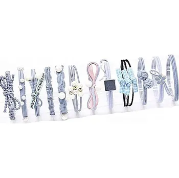 Sada gumiček do vlasů bez spoje, vícebarevné, 12 ks