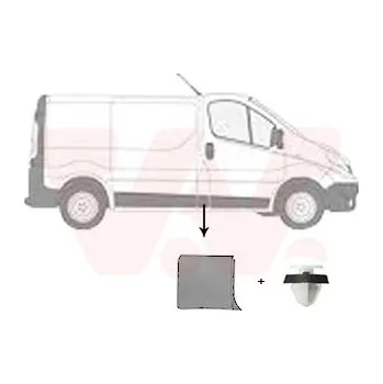 Lišta karosérie Ozdobná / ochranná lišta, boční stěna VAN WEZEL 4396404