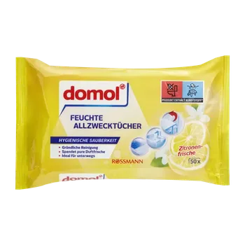 Vlhčený ubrousek Domol Vlhčené čisticí ubrousky s citronovou vůní 50 ks