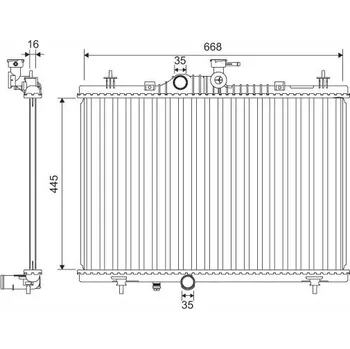 Chladič motoru Chladič, chlazení motoru VALEO 701164