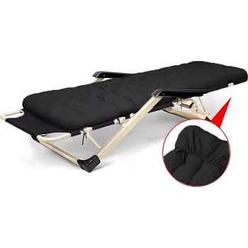 Zahradní lehátko Skládací zahradní gravitační lehátko s tlustou poduškou