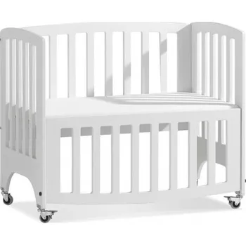 Dětská postýlka Postýlka se sklopitelnou stranou 55x95cm Nyssa - bílá