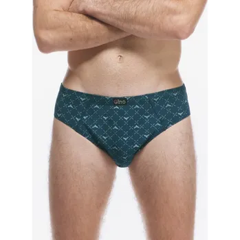 Slipy Gina Výhodné balení 5 kusů - Slipy se širším bokem 71139P Barva/Velikost: petrolejová, aqua / L/XL