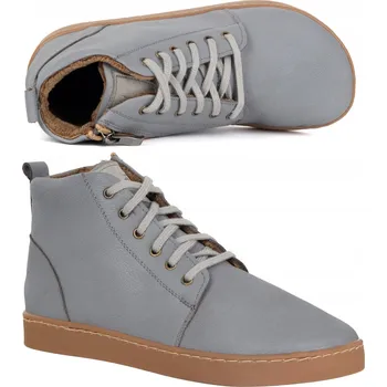 Dámská zimní obuv Dámské zimní boty barefoot zateplené kožené Z-B04 šedé 38