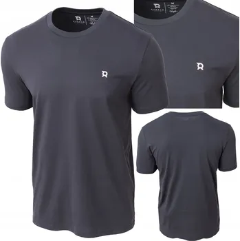 Pánské tričko Pánské bavlněné tričko Premium šedé Grafit Dárek výšivka Logo Ruqalo L