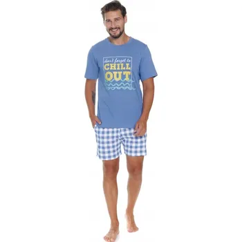 Pánské pyžamo Doctor Nap pánské pyžamo PMB.5345.VERY_PERI.XXL krátký rukáv, velikost XXL