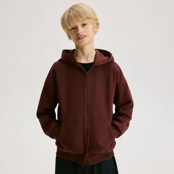 Chlapecká mikina Reserved - Mikina na zip s kapucí - hnědá - 953FJ-83X - 953FJ-83X-158