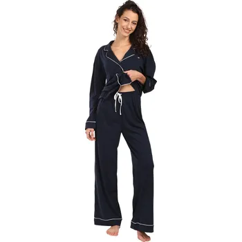 Dámské noční prádlo Dámské pyžamo Tommy Hilfiger modré (UW0UW06142 C1G) XS UW0UW06142 C1G Možnost vrácení zboží ZDARMA do 120 dnů!