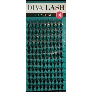 Péče o řasy a obočí Diva LASHES 20D TRSY EXTRA VOLUME D 0,1 SLIM Délka řas: 11 mm