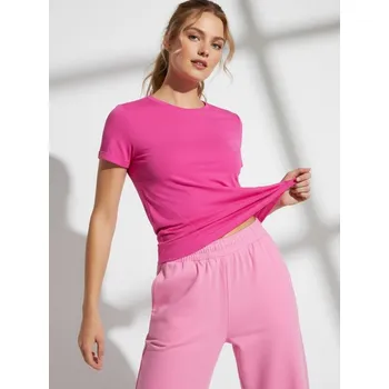 Sinsay - Sportovní tričko - fuchsiová - 9640A-43X - 9640A-43X-XXS