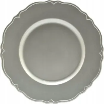Talíř Ozdobný talíř 33x33x2 cm stříbrný 8588