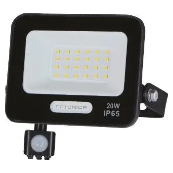 Dekorativní svítidlo Optonica LED SMD FLOODLIGHT černé 20W 90lm/W AC180-265V 120° IP65 3000K + SENSOR - 15cm CABLE