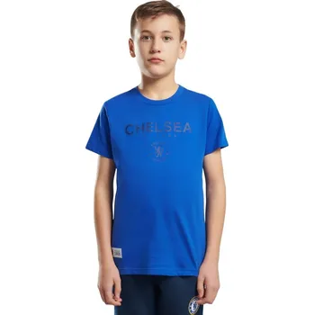 Chelsea FC Dětské tričko Chelsea FC, modré, decentní potisk, bavlna Velikost: 10-11 r