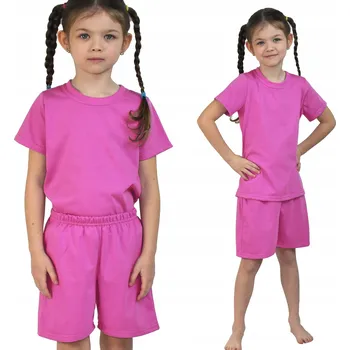Dívčí oblečení Jednobarevné dívčí pyžamo, hladké a pohodlné, velikost 152