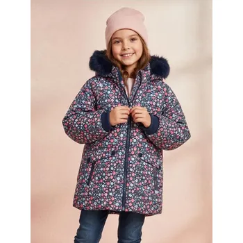 Dívčí bunda Sinsay - Zateplená bunda s kapucí - námořnická modrá - 874DX-59X - 874DX-59X-122