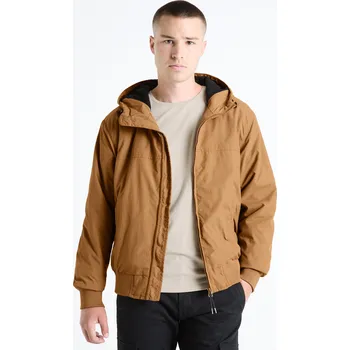 Pánská bunda Celio Bunda s kapucí Fuhoodie2 - Pánské Celio hnědá 2482622