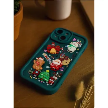 Pouzdro na mobilní telefon Sinsay - Vánoční pouzdro na iPhone 13, 14, 15 - zelená - 487IT-67X - 487IT-67X-L