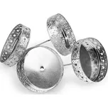 Bodce na svíčky 7,5 cm stříbrné 4 ks