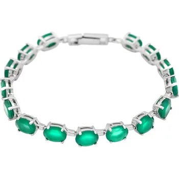 Náramek Stříbrný náramek s acháty Ag 12,6 g