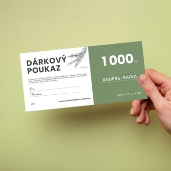 Dárková visačka ANDERS&KAFKA Dárkový poukaz v hodnotě 1000 Kč -