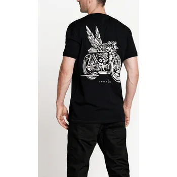 Pánské tričko PANDO MOTO triko MIKE MOTO WING 1 unisex black - L