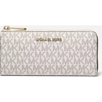 Peněženka MICHAEL KORS dámská peněženka Jet Set Travel mléčná logová