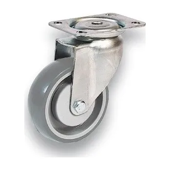 Pojezdové kolečko PUJ G075/GLP-V1 (95x70) Otočné kolo s šedou polyuretanovou obručí 7160100