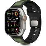 Řemínek TECH-PROTECT ICONBAND LINE pro Apple Watch 44 - 49mm - černý / zelený