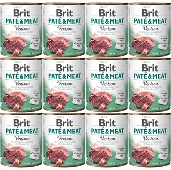 Krmivo pro psa BRIT Paté & Meat Venison - vlhké krmivo pro psy - 12x800g