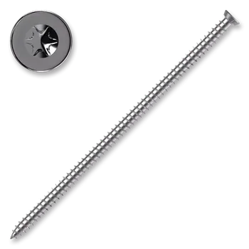 Šroub Šroub okenní (turbo) TX 7,5 x 132, bílý zinek, zápustná hlava, plný závit