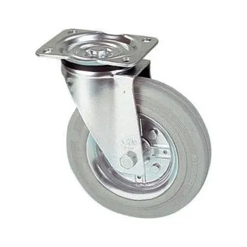 Pojezdové kolečko LGB 200/GR Otočné kolo s šedou gumovou obručí 0221040