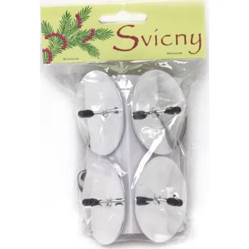 Svícen Habaček Bodec krátký 4 ks stříbrný