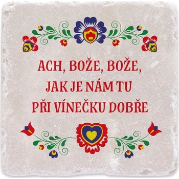 Digitální kompakt Mramorový tácek - Jak je nám tu při vínečku dobře