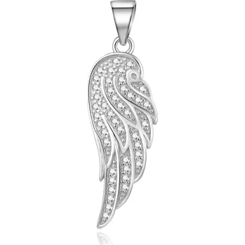 Přívěsek AGATO Stříbrný přívěsek andělské křídlo se zirkony TAGH223