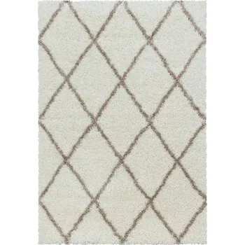 Koberec Kusový koberec Alvor shaggy 3401 cream: Kruh průměr 120 cm