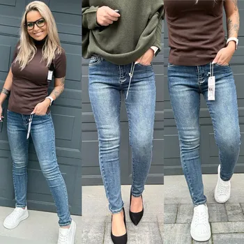 Dámské džíny Skinny džíny STYLE SZ1901-2H Velikost: 32, Barva: Modrá